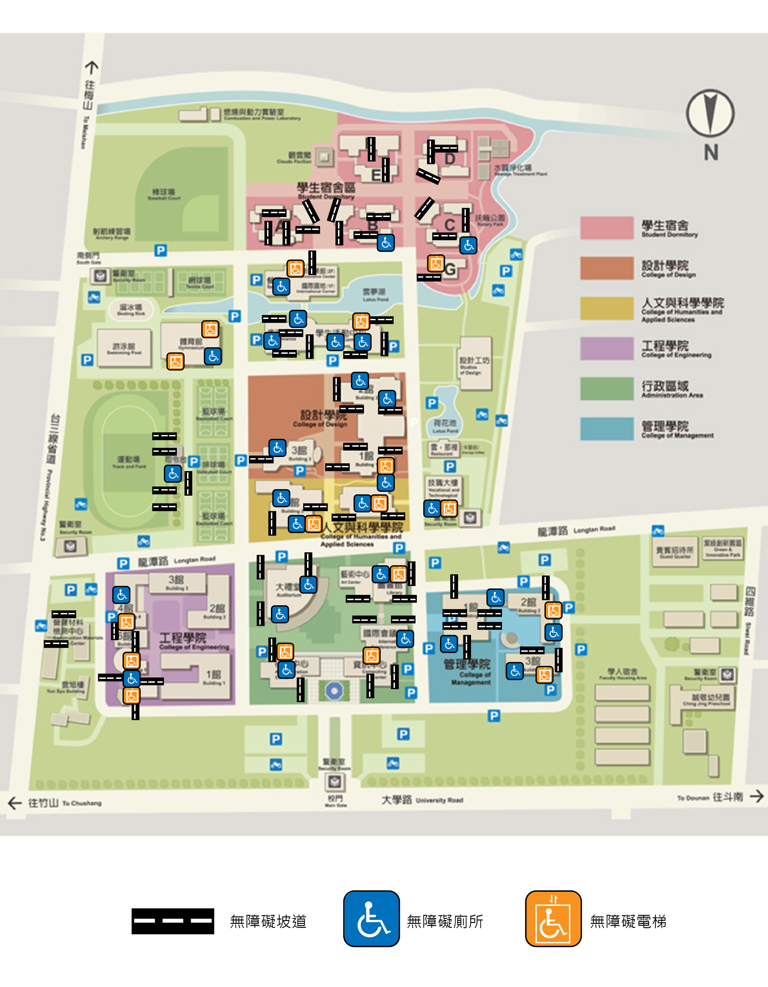 雲科大無障礙設施配置圖 雲科大無障礙設施配置圖
